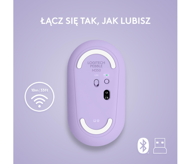 Logitech M350 Lawendowa - 1080184 - zdjęcie 10